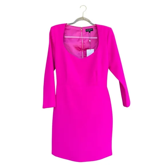 NEW GENERATION LOVE SINCLAIR CREPE MINI DRESS MAGENTA L