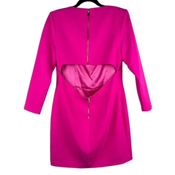 NEW GENERATION LOVE SINCLAIR CREPE MINI DRESS MAGENTA L