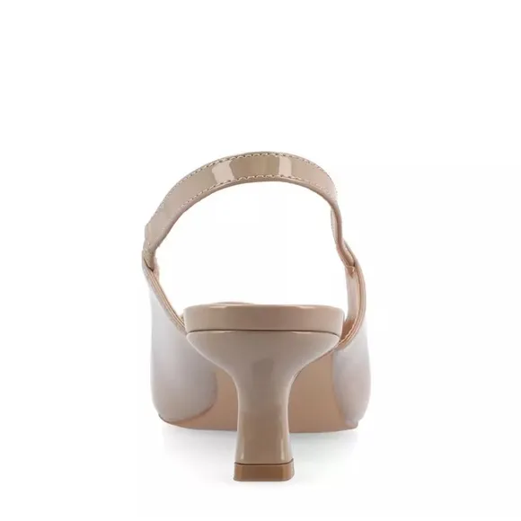 New in Box Women's Journee Paulina Pump Tan Slingback Shoes Sz 12m