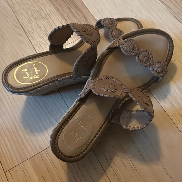 New Jack Rogers mini wedge Shelby Jute sandals