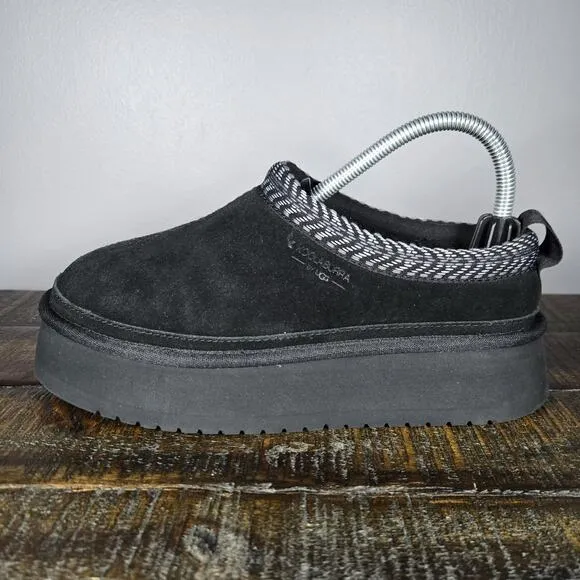 NEW Koolaburra by UGG Burree Platform Womens Size 7 Slipper Shoes Black White