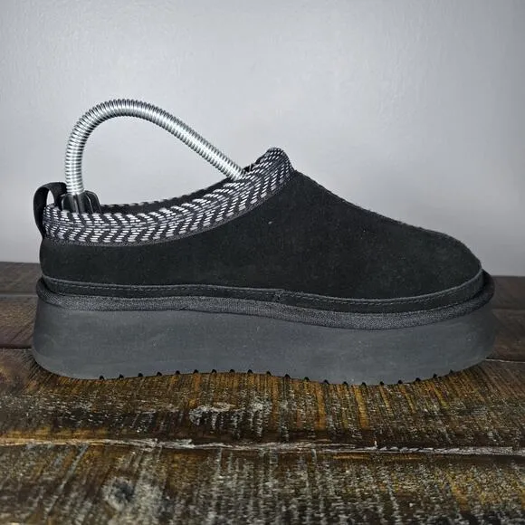 NEW Koolaburra by UGG Burree Platform Womens Size 7 Slipper Shoes Black White