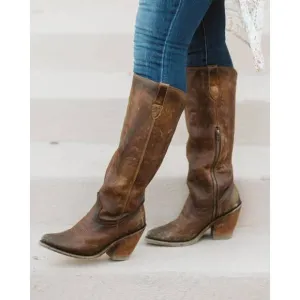 NEW LIBERTY BLACK women's tall boots in brown