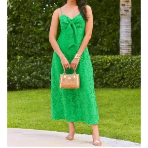 NEW LILLY PULITZER sarahlynne maxi dress in fauna green stacked palm burnout