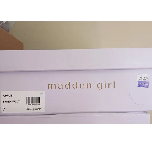 NEW Madden Girl Western Knee Hi Boots Size 7.5 Apple Sand Rhinestone Embellished
