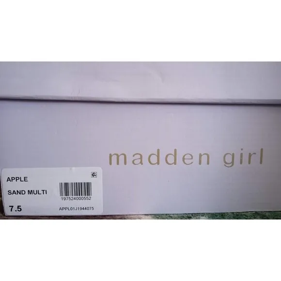 NEW Madden Girl Western Knee Hi Boots Size 7.5 Apple Sand Rhinestone Embellished