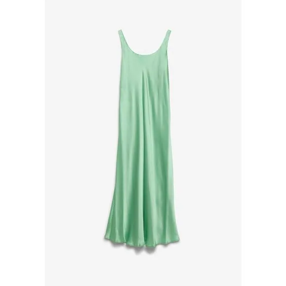 NEW MALIPARMI shiny cady dress in green
