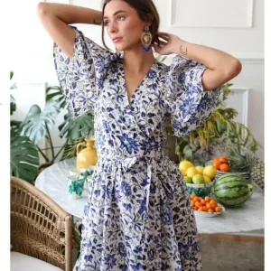 New Mille Helena Dress Blue Tiger Lily XXS