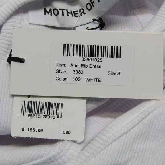 NEW MOTHER OF ALL Womens Midi Dress White Size S Ariel Rib Cut-Out Sleeveless
