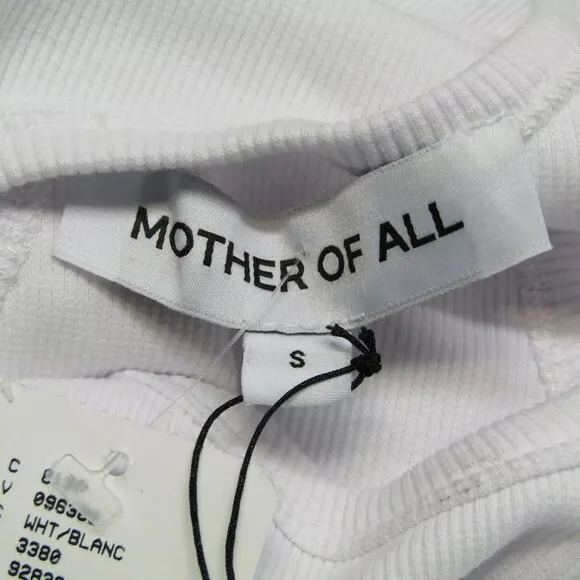 NEW MOTHER OF ALL Womens Midi Dress White Size S Ariel Rib Cut-Out Sleeveless