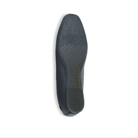 New Munro Shoes TINA-BLACK flat LAMB BLACK LAMB leather ballerina 9.5 W wide