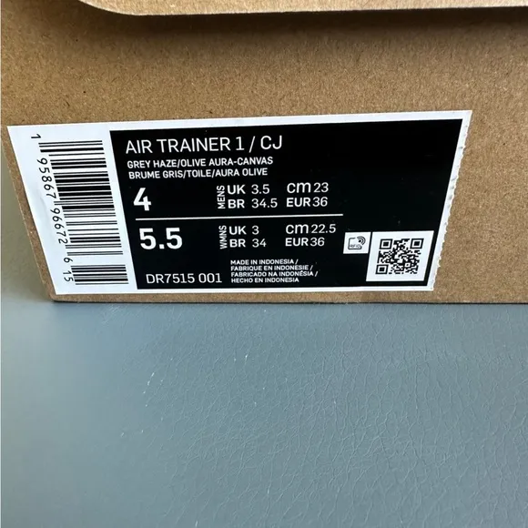 New- Nike x Travis Scott Air Trainer Sneakers Size 4 Youth Athletic Shoes