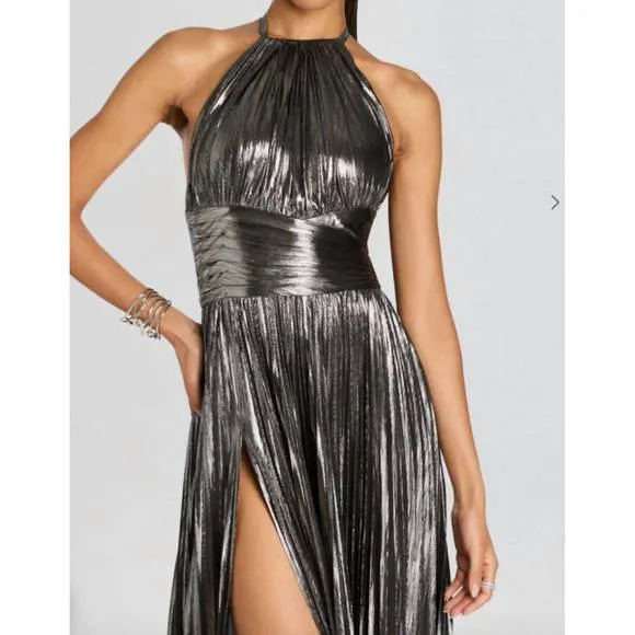 NEW RETROFETE reiss dress in gunmetal