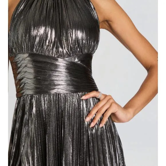 NEW RETROFETE reiss dress in gunmetal