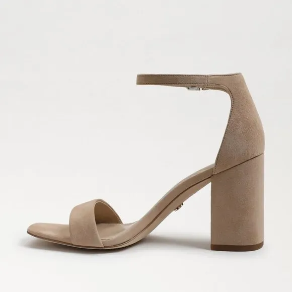 NEW Sam Edelman Daniella Block Heel Sandal in Oatmeal Suede Sz. 10