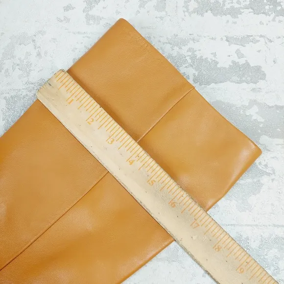 New Sam Edelman Wade Ath Caramel Leather Block Heel Knee High Boots D351