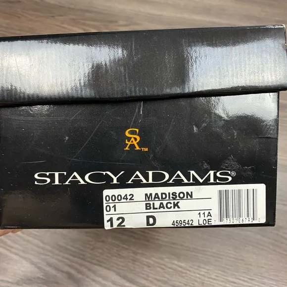 NEW Stacy Adams Madison Black Crocodile Oxfords 12