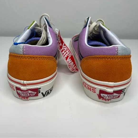 NEW VANS &quot;Hot Coral Multi&quot; Lace-Up Sneakers Size US Men's 4.5 / Women's 6.0