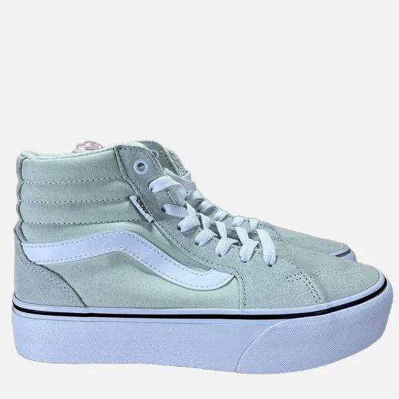 NEW Vans Hi Filmore PLATFORM Womens Size 7.5 Shoes Sneakers Cream-Green