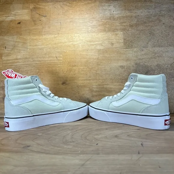 NEW Vans Hi Filmore PLATFORM Womens Size 7.5 Shoes Sneakers Cream-Green