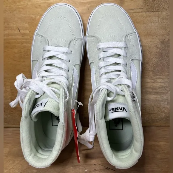 NEW Vans Hi Filmore PLATFORM Womens Size 7.5 Shoes Sneakers Cream-Green
