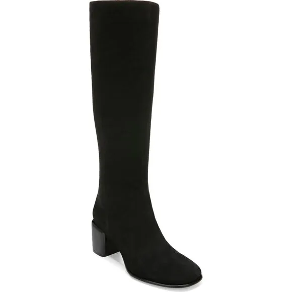 NEW Vince Maggie black suede Knee High Boots size 6.5