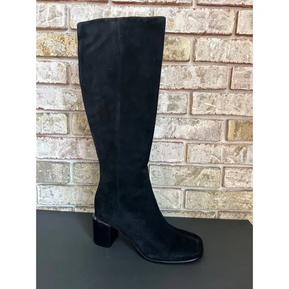 NEW Vince Maggie black suede Knee High Boots size 6.5