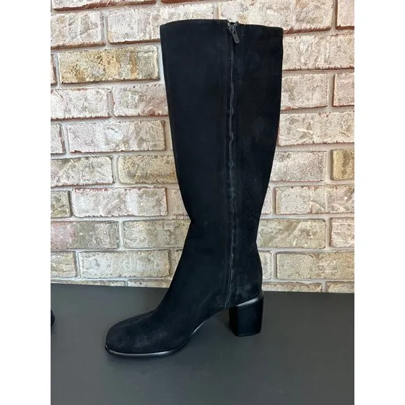 NEW Vince Maggie black suede Knee High Boots size 6.5