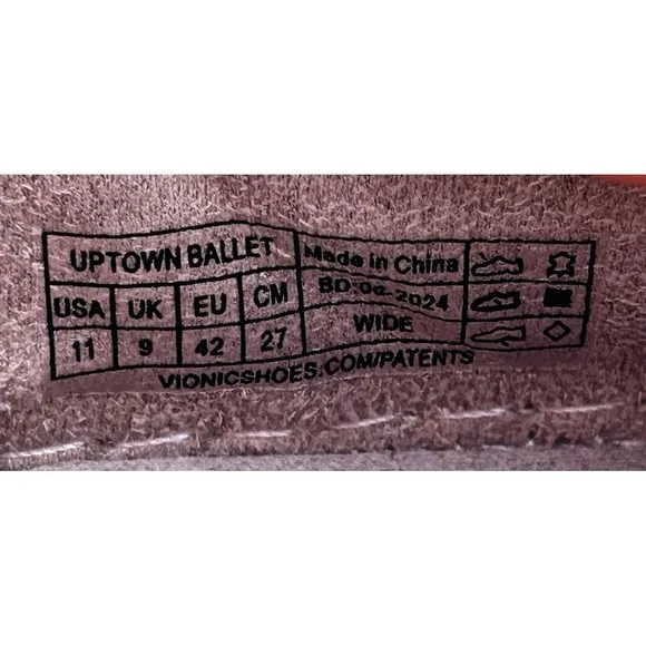 New Vionic Uptown Ballet Flats Women's Slip-on Shoes Magnolia Dusk Size 11
