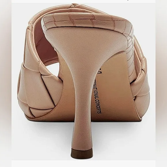 New w/Box Inc International Concepts Liah Braided Vegan Leather Dress Mules