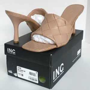 New w/Box Inc International Concepts Liah Braided Vegan Leather Dress Mules