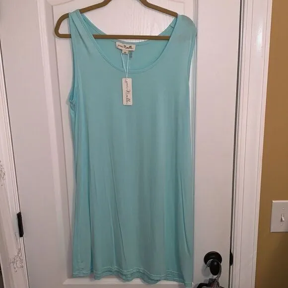 New Simply Noelle Fabulous Aqua Tank Dress