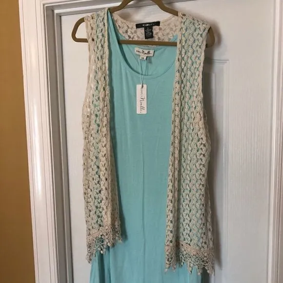 New Simply Noelle Fabulous Aqua Tank Dress