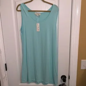 New Simply Noelle Fabulous Aqua Tank Dress