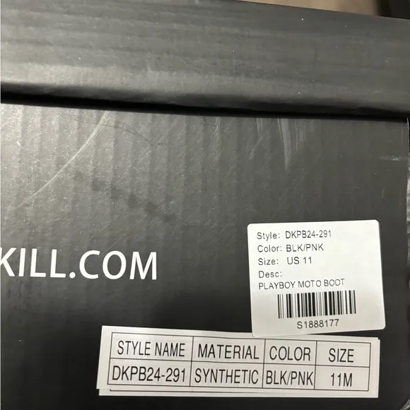 NIB Dolls Kill x Playboy Knee High Moto Boots