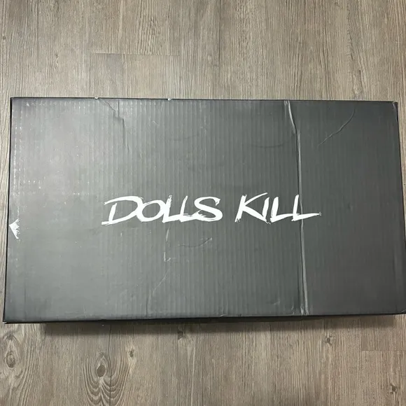 NIB Dolls Kill x Playboy Knee High Moto Boots