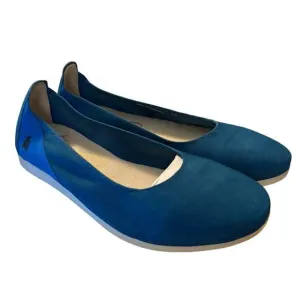 NIB Fly London Leather Slip On Shoes Women's Size 36 US 5.5 M Electric Blue Yaho