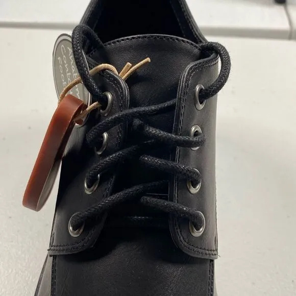 NIB MIA Women’s Vicki Black Chinky Heel Platform Lace Up Shoes 2.5” Heel- Size 7