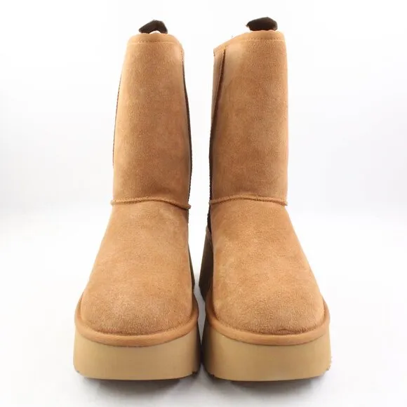 NIB UGG Women's Classic Short New Heights Boots in Chestnut US Size 8