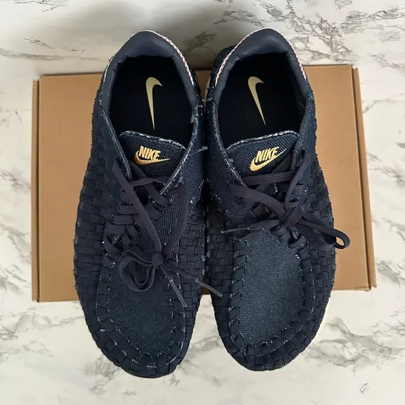 Nike Air Footscape Woven Athletic Shoes Navy Blue ACG HF1759-400 Women Size 7.5