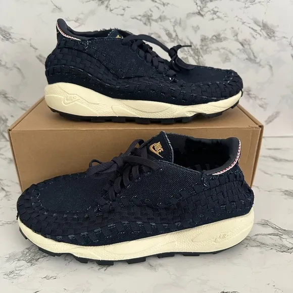 Nike Air Footscape Woven Athletic Shoes Navy Blue ACG HF1759-400 Women Size 7.5