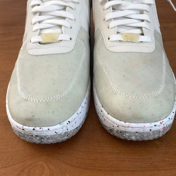 Nike Air Force 1 Crater White Athletic Lace Up Shoes Size 10.5