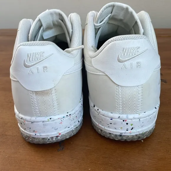 Nike Air Force 1 Crater White Athletic Lace Up Shoes Size 10.5