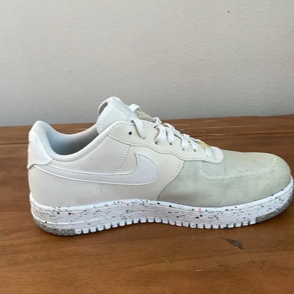 Nike Air Force 1 Crater White Athletic Lace Up Shoes Size 10.5