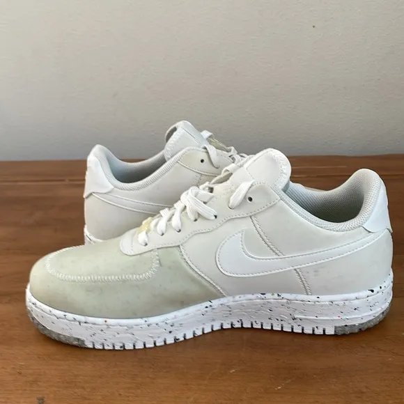 Nike Air Force 1 Crater White Athletic Lace Up Shoes Size 10.5