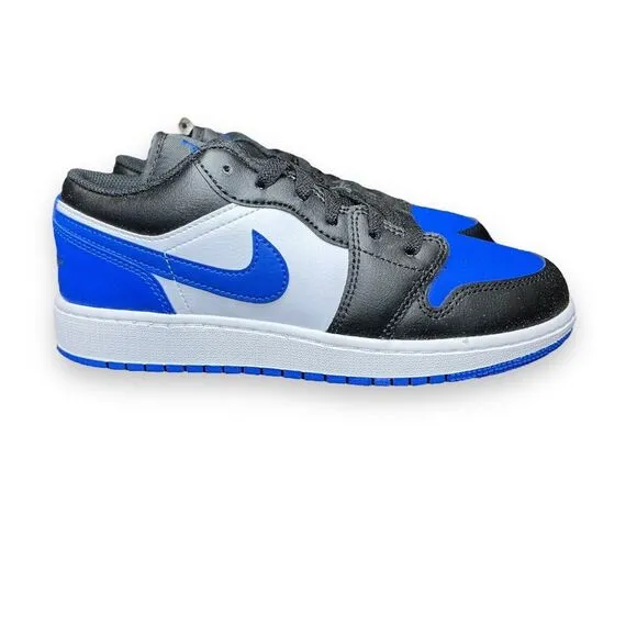 Nike Air Jordan 1 Low &quot;White/Black/White/Royal Blue&quot; Big‎ Kids' Shoes Size 6Y