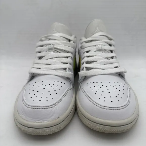 Nike Air Jordan 1 Low Men's US 8 White Pink Blue Green Athletic Shoes Sneakers