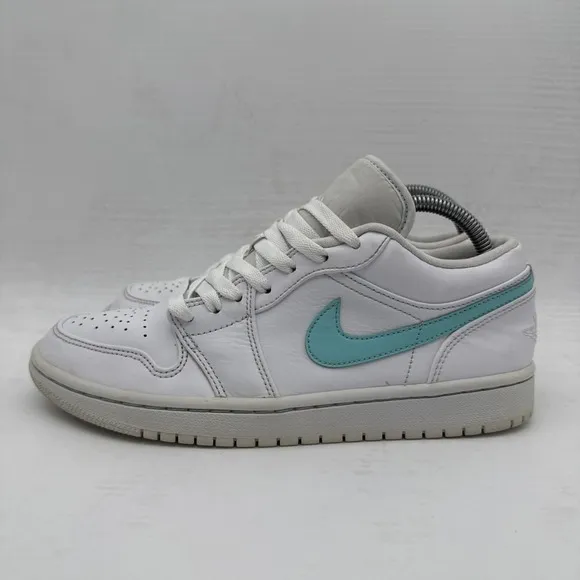 Nike Air Jordan 1 Low Men's US 8 White Pink Blue Green Athletic Shoes Sneakers