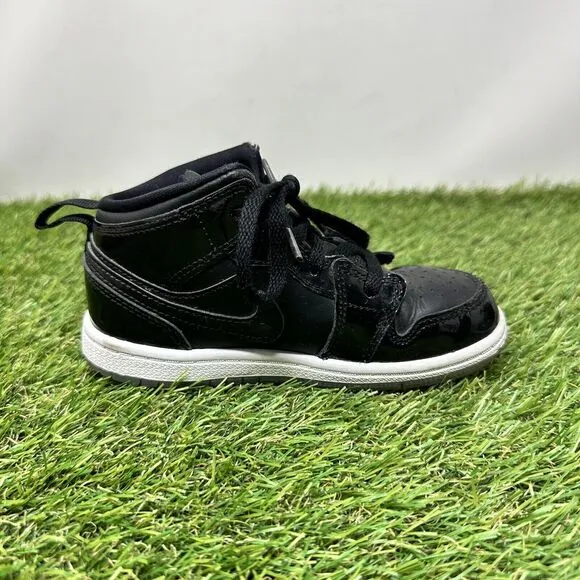 Nike Air Jordan 1 Mid Space Jam Boys Size 10C Athletic Shoes Sneakers DV1338-004