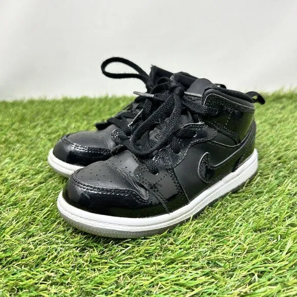 Nike Air Jordan 1 Mid Space Jam Boys Size 10C Athletic Shoes Sneakers DV1338-004